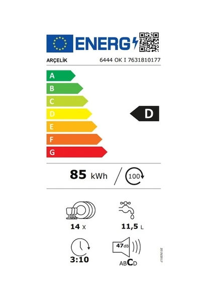 Arçelik 6444 OK I 4 Programlı Bulaşık Makinesi - 4