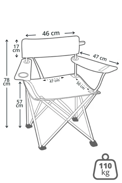 Perilla Qufi Katlanır Kamp Piknik Sandalyesi Rejisör Koltuğu 2 Adet + Kamp Sehpası Set - Kırmızı - Resim 4