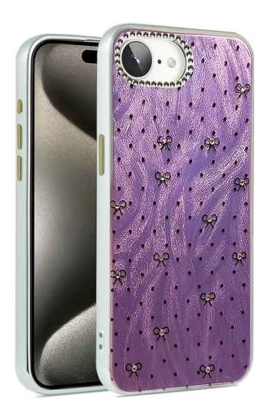 Apple iPhone 16e Kılıf Parlak Desenli Taşlı Azn-Blade ürün görseli 1