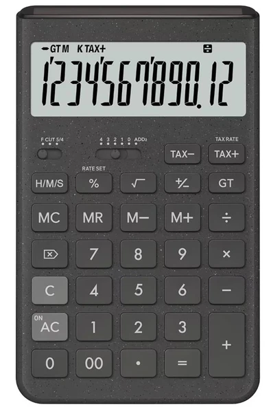 Casio JT-200T-GY 12 Hane Gri Masa Üstü Hesap Makinesi - 1