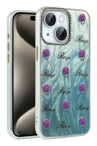 Apple iPhone 14 Kılıf Parlak Desenli Taşlı Azn-Blade ürün görseli 1