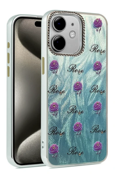 Apple iPhone 12 / 12 Pro Kılıf Parlak Desenli Taşlı Azn-Blade ürün görseli 1