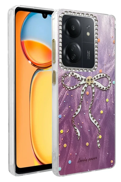 Xiaomi Redmi 13C Kılıf Parlak Desenli Taşlı Azn-Blade ürün görseli 1