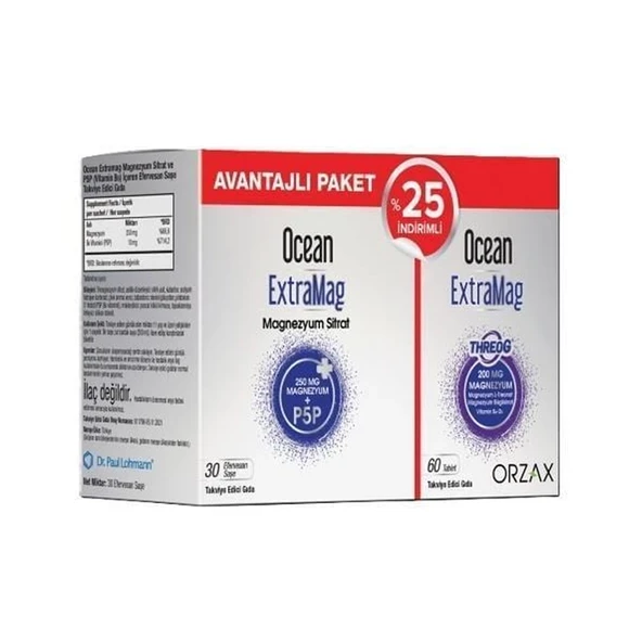 Ocean Extramag 30 Saşe + Extramag Threog 60 Tablet ürün görseli
