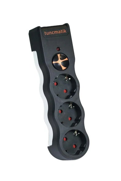 Tunçmatik TSK19010 3li Enerji Koruma Powersurge Siyah 1050 JOULE - Resim 5