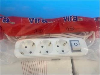 Vira 3lü 2mt Anahtarlı Topraklı Priz - Resim 2