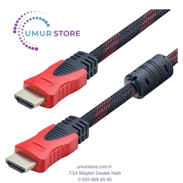 5 mt Örgülü HDMI Kablo ürün görseli 1