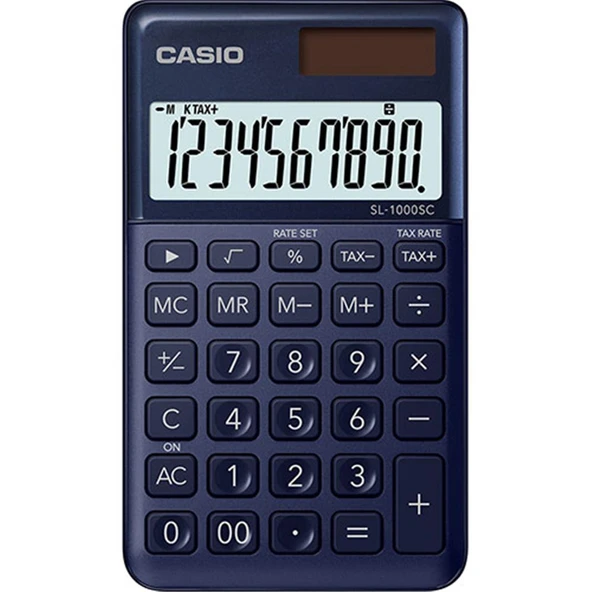 Casio SL-1000SC-NY Cep Tipi 10 Hane Lacivert Hesap Makinesi ürün görseli 1