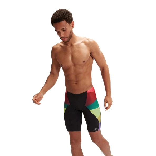 Speedo Placement Digital V-Cut Jam-mer Erkek Yüzücü Mayosu Siyah-Renkli - 1