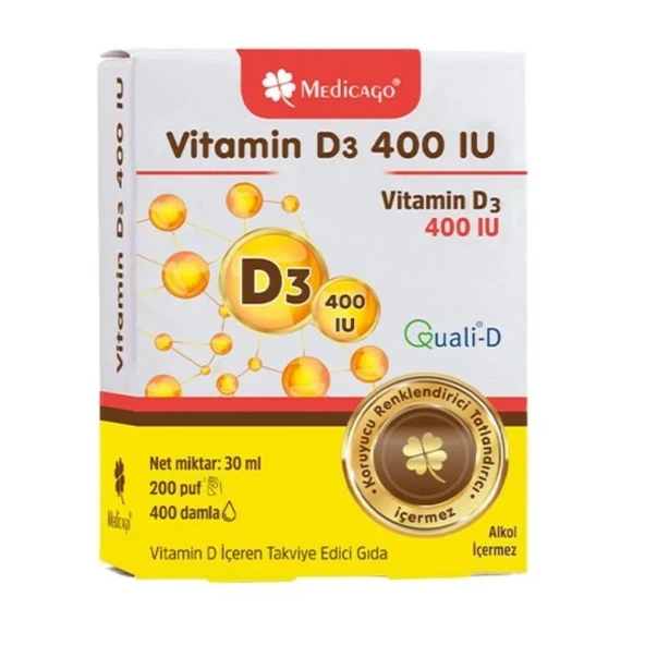 Medicago Vitamin D3 400 IU Puf 30 ml ürün görseli