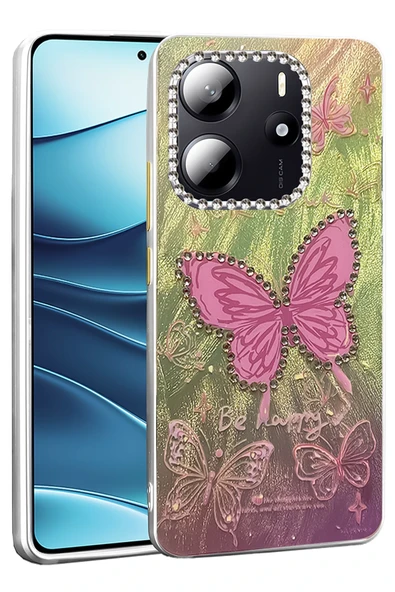 Xiaomi Redmi Note 14 4G Kılıf Parlak Desenli Taşlı Azn-Blade ürün görseli 1