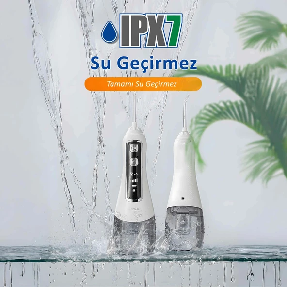 Waterpulse V580 Water Flosser Taşınabilir Şarjlı Masajlı Diş/Protez Bakım ve Ağız Duşu-Mor - 3
