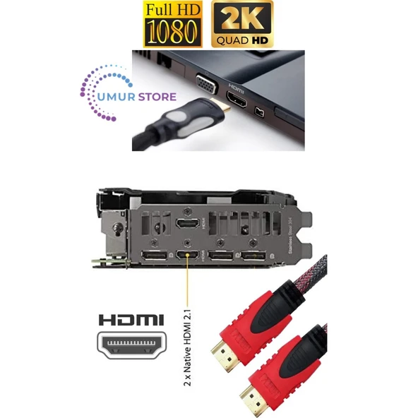 20 Metre Örgülü HDMI Kablo - 20 Metre HDMI to HDMI Kablo Örgülü Form 1.4V - Resim 3
