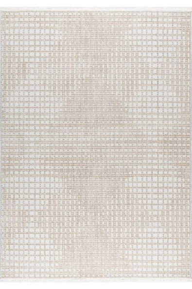 Pastel Halı Rio C2599A Bej Beyaz Serisi Salon Oturma Yatak Odası Halısı ürün görseli 1