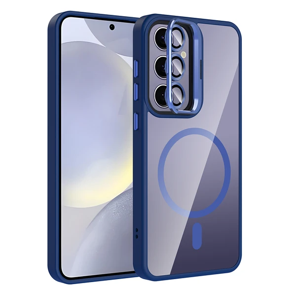 Samsung Galaxy A55 Kılıf Kamera Standlı Lens Koruyucu Hediyeli Zr-Etro ürün görseli 1