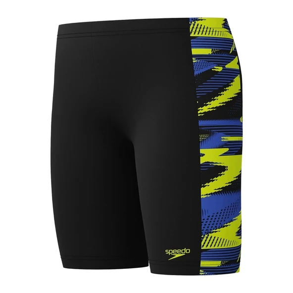 Speedo Hyperboom Panel Jam-mer Erkek Çocuk Yüzücü Mayosu Siyah-Sarı - 2