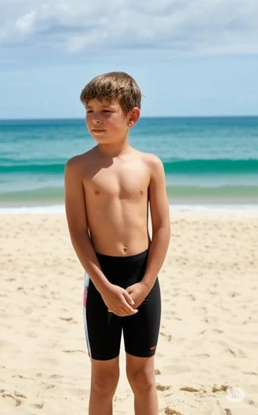 Speedo Digi Allover Panel Jam-mer Erkek Çocuk Yüzücü Mayo Siyah-Turuncu