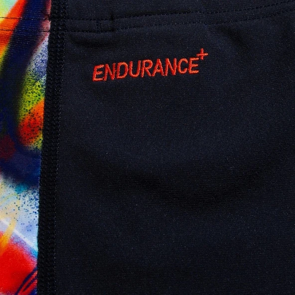 Speedo Digital Allover Panel Jam-mer Erkek Çocuk Yüzücü Mayosu Siyah-Turuncu - 6