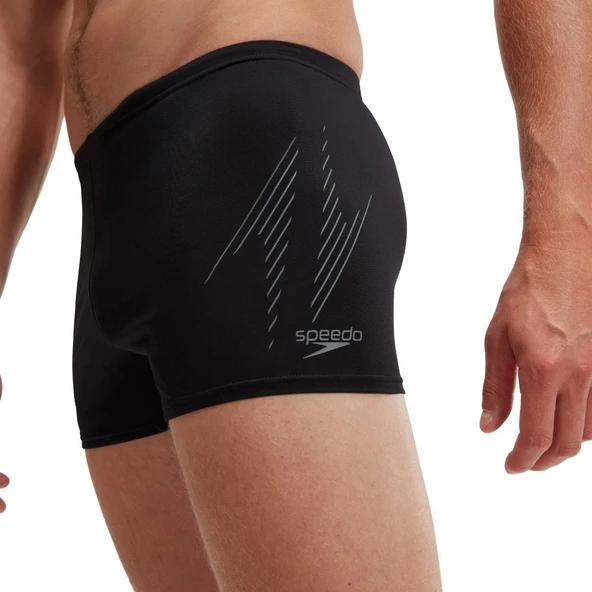 Speedo Hyperboom Placement Aquashort Erkek Yüzücü Mayosu Siyah - 2