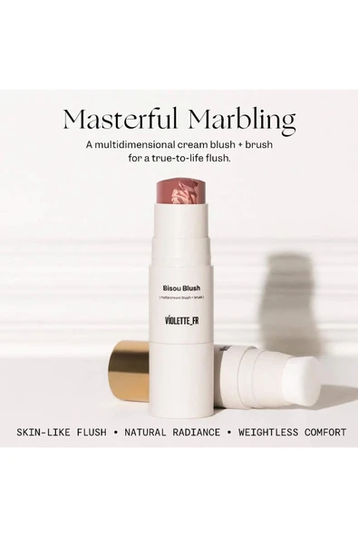Violette_FR Bisou Blush Krem Allık ve Fırça Louise 7GR - 6