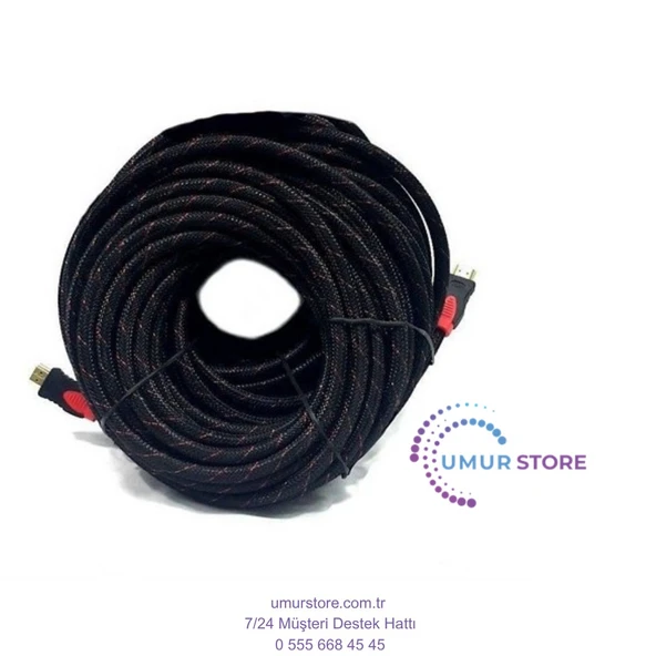 Hdmi Kablo Filtreli+Örgülü Full Hd 1080P 30 Metre ürün görseli 1
