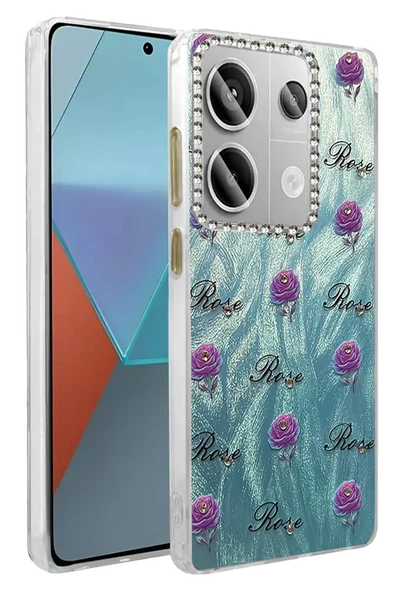 Xiaomi Redmi Note 13 Pro 4G Kılıf Parlak Desenli Taşlı Azn-Blade ürün görseli 1