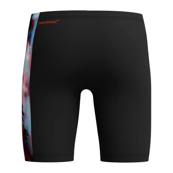 Speedo Digi Allover Panel Jam-mer Erkek Çocuk Yüzücü Mayo Siyah-Turuncu - 3