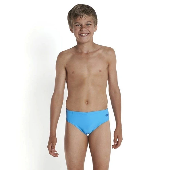Speedo Logo Endurance 10 Brief Erkek Çocuk Yüzücü Mayosu Mavi - 1
