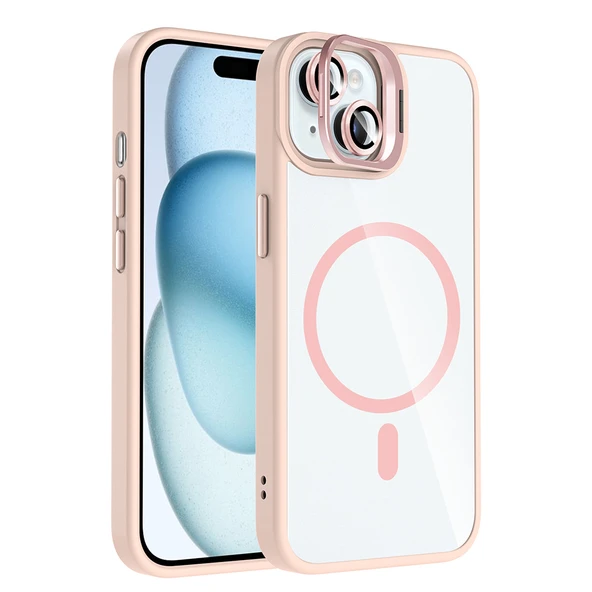 Apple iPhone 13 Kılıf Kamera Standlı Lens Koruyucu Hediyeli Zr-Etro ürün görseli 1