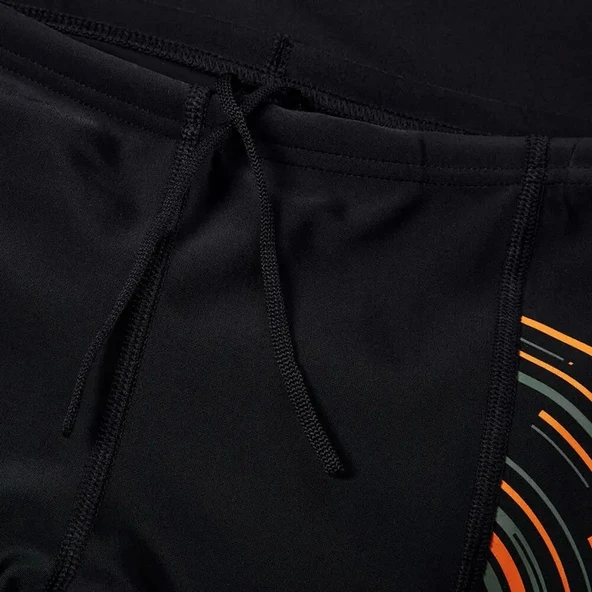 Speedo Placement Print Aquashort Erkek Çocuk Yüzücü Mayosu Siyah - 4