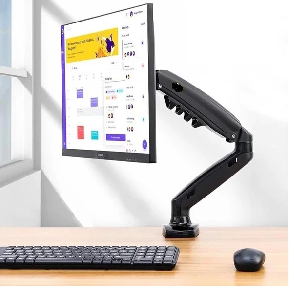 23” inç Lcd Led Monitör Masa Üstü Full Hareketli Askı Aparatı