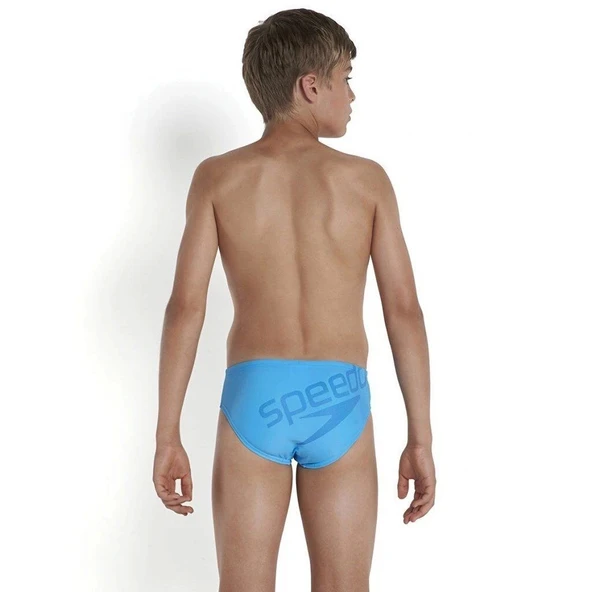 Speedo Logo Endurance 10 Brief Erkek Çocuk Yüzücü Mayosu Mavi - 3
