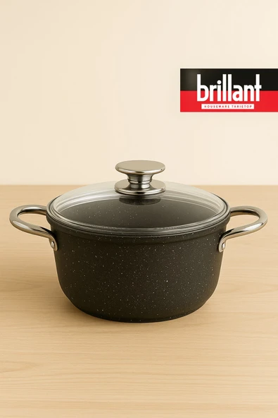 SRONE BİO GRANİT TENCERE  DERİN 20 CM ANTRASİT ürün görseli