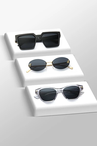 UNISEX GÜNEŞ GÖZLÜĞÜ 3'LÜ SET