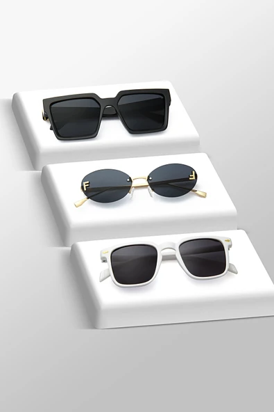 UNISEX GÜNEŞ GÖZLÜĞÜ 3'LÜ SET