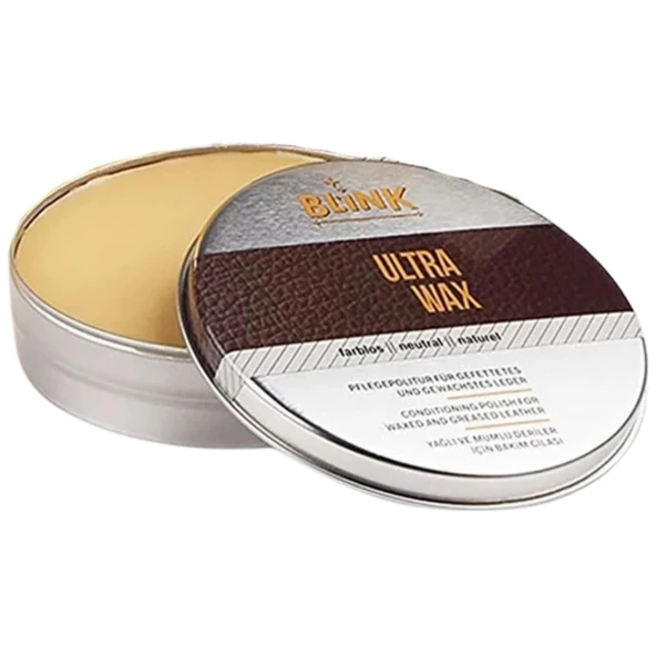 Ultra Wax Yağlı Deri Cilası Naturel Renk Teneke Kutu 125 Ml