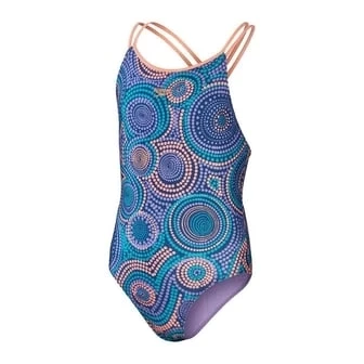 Speedo PT Twinstrap Kız Çocuk Yüzücü Mayosu Mavi-Pembe - 7