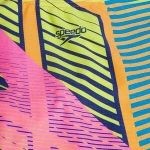 Speedo Digital Baskı Splashback Kız Çocuk Yüzücü Mayosu Gökkuşağı - 5