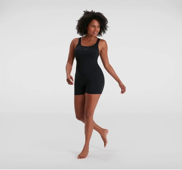 Speedo Eco Endurance Legsuit Kadın Yüzücü Mayosu Siyah - 3