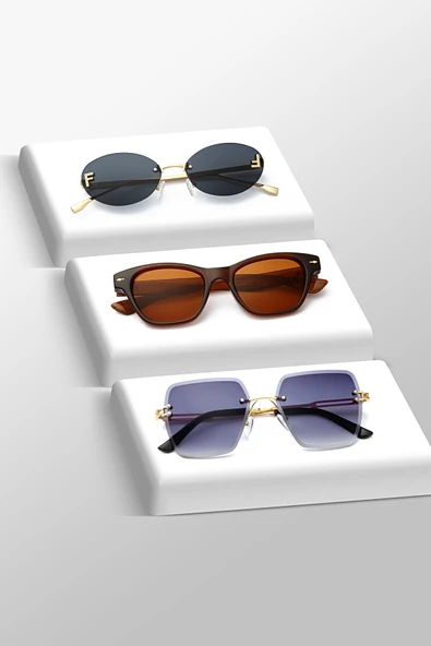 UNISEX GÜNEŞ GÖZLÜĞÜ 3'LÜ SET