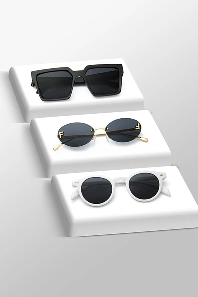 UNISEX GÜNEŞ GÖZLÜĞÜ 3'LÜ SET - 1