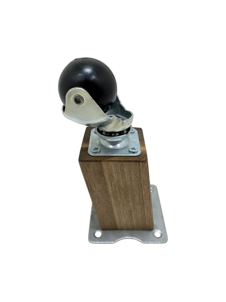Kale Ahşap Eğimli Top Tekerli Ayak Mobilya Sehpa Tekerli Ayağı(K. CEVİZ)(12CM - 15CM)(CEVİZ AĞACI) Ceviz 15cm 15cm - 2 ADET - Resim 3
