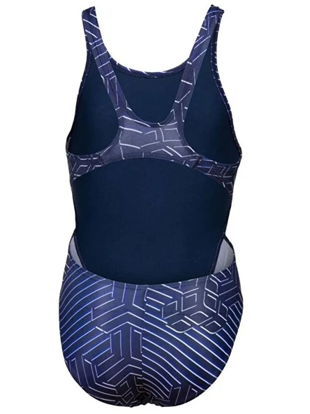 Arena Kık-ko Kız Çocuk Yüzücü Mayosu Lacivert-Beyaz - 7