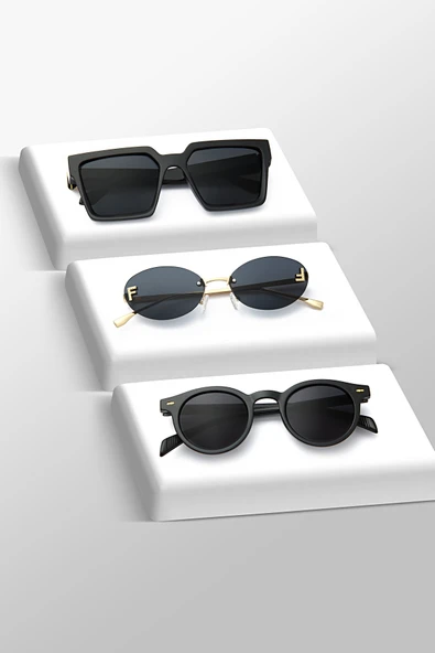 UNISEX GÜNEŞ GÖZLÜĞÜ 3'LÜ SET