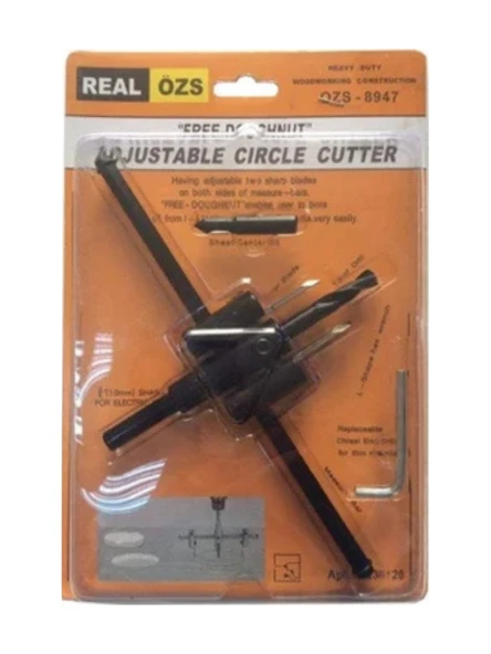 Nalburkent Real Özs 8947 Ayarlı Delik Kesici Panç Seti 40-200 mm Ahşap ve Alçıpan için - 3