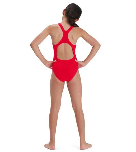 Speedo Kız Çocuk Eco Endurance Madalyalı Kız Çocuk Mayosu Kırmızı - Resim 3