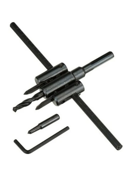 Nalburkent Real Özs 8947 Ayarlı Delik Kesici Panç Seti 40-200 mm Ahşap ve Alçıpan için