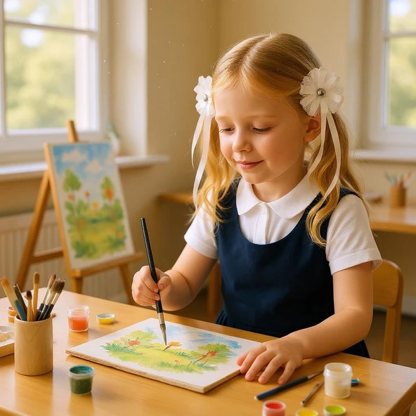 Tüllü Kurdeleli Okul Tokası 2li - 3