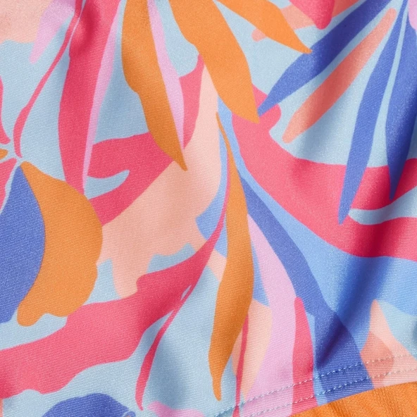 Speedo Printed Twinstrap Kız Çocuk Yüzücü Mayosu Pembe-Mavi - 5