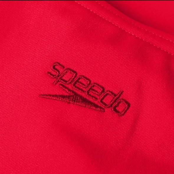 Speedo Kız Çocuk Eco Endurance Madalyalı Kız Çocuk Mayosu Kırmızı - Resim 6